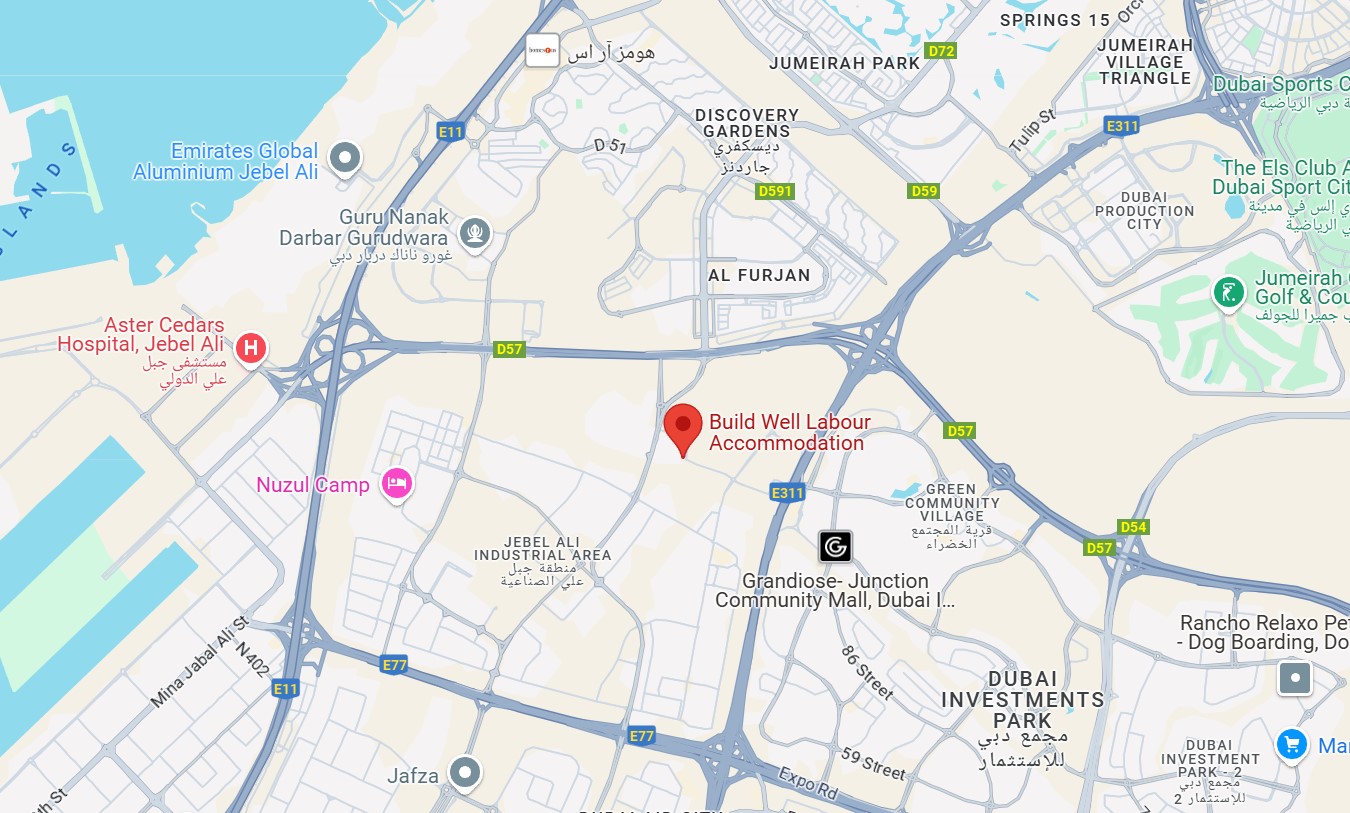 Jebel Ali and DIP 2 Location